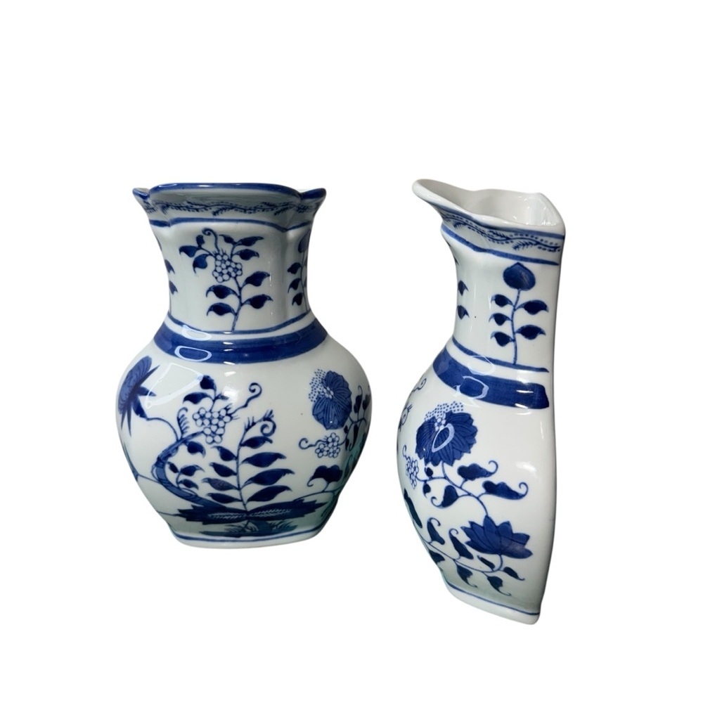 Formalities Baum Brothers Vintage Ceramic Wall Pocket Vase Pair Floral Hanging